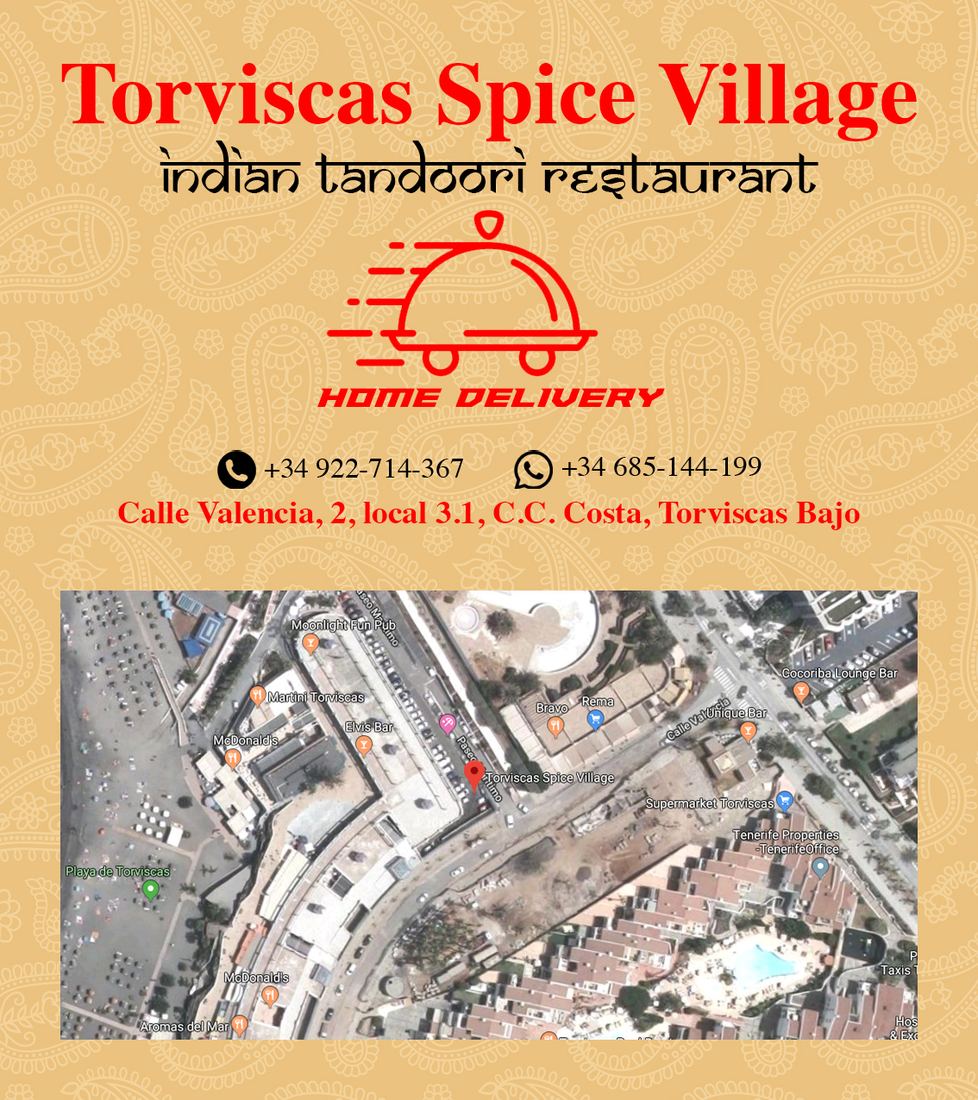 Flyer de Torviscas Spice Village